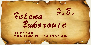 Helena Bukorović vizit kartica